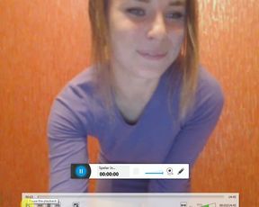 emma_u2 tease in blue dress