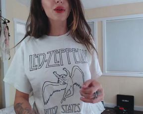 Ava____ - busty brunette oil glitter spank dildo bj
