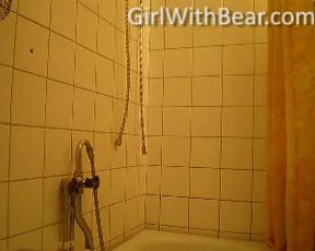 girlwithbear - shower