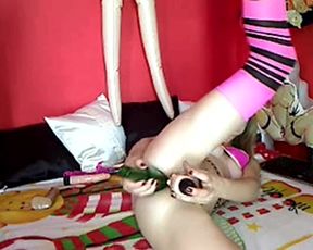 Heineken dildo play anal_1