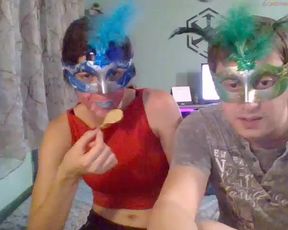 horny_mask alias kinky_black chips eating from tits