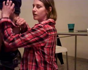 sexy milf plays with 2 guys cocks