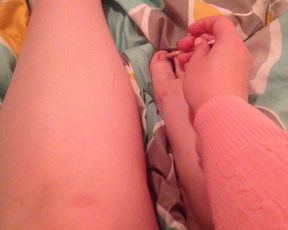 Curvesandkinkfux Painting My Toenails Red Hot B1920x1080D in private premium video