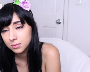 Kittykatluna Lotion Kitten Glass Dildo Cum in private premium video