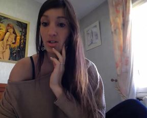 soo hot brunette facial