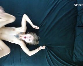 Tiny Blonde Fucks from above View