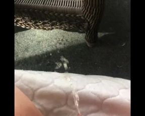 Masturbating for my Neighbor. he kept trying not to Watch