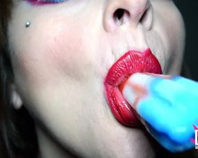 Stretched Pierced Tongue Mouth Fetish