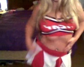 Cheerleader Stripping and Playing for You!!!! Xoxo
