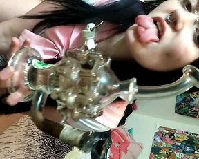 Smoking from my 8chamber Glass Recycler!