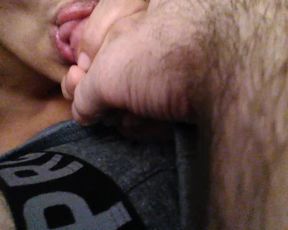 Sucking Hard on the Head of his Cock