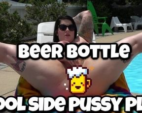 Public Outdoor Beer Bottle in Pussy Pool Side Gaberiella.manyvids.com
