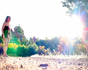 Lesbians Fuck during Public Photoshoot | freckledRED, Barbie Vajenna