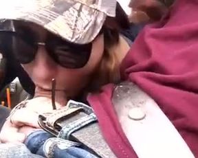 Cheating Wife gives Stranger Road Head Blowjob and Agrees to Fuck him