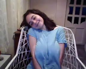 Teen with huge tits