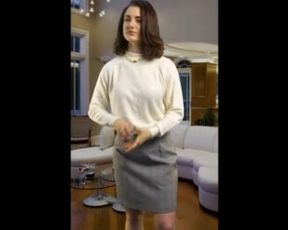 Striping beautiful girl