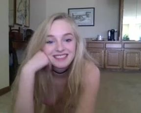 super hot blondy masturbates banana