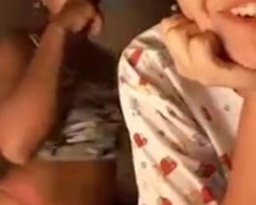 two hot lesbian teens teasing boys on periscope
