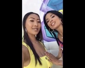 Asian and Latina playing together