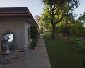 Perv Gardener Catches Teen Karla Kush Naked in the pool